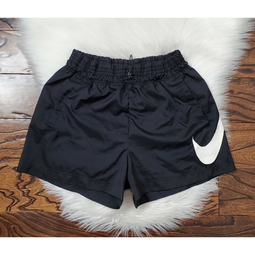 Nike Sportswear High Waisted Running Athletic Shorts Women's Size Medium Black